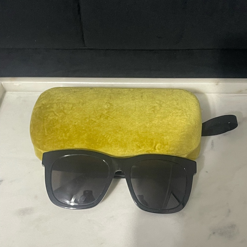 Black YSL Sunglasses with Yellow Case